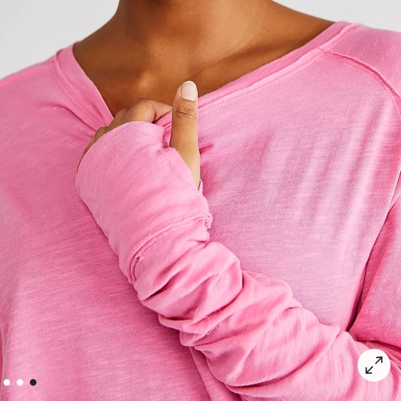 Free People We The Free Arden Tee Aurora Pink XS - Picture 10 of 10